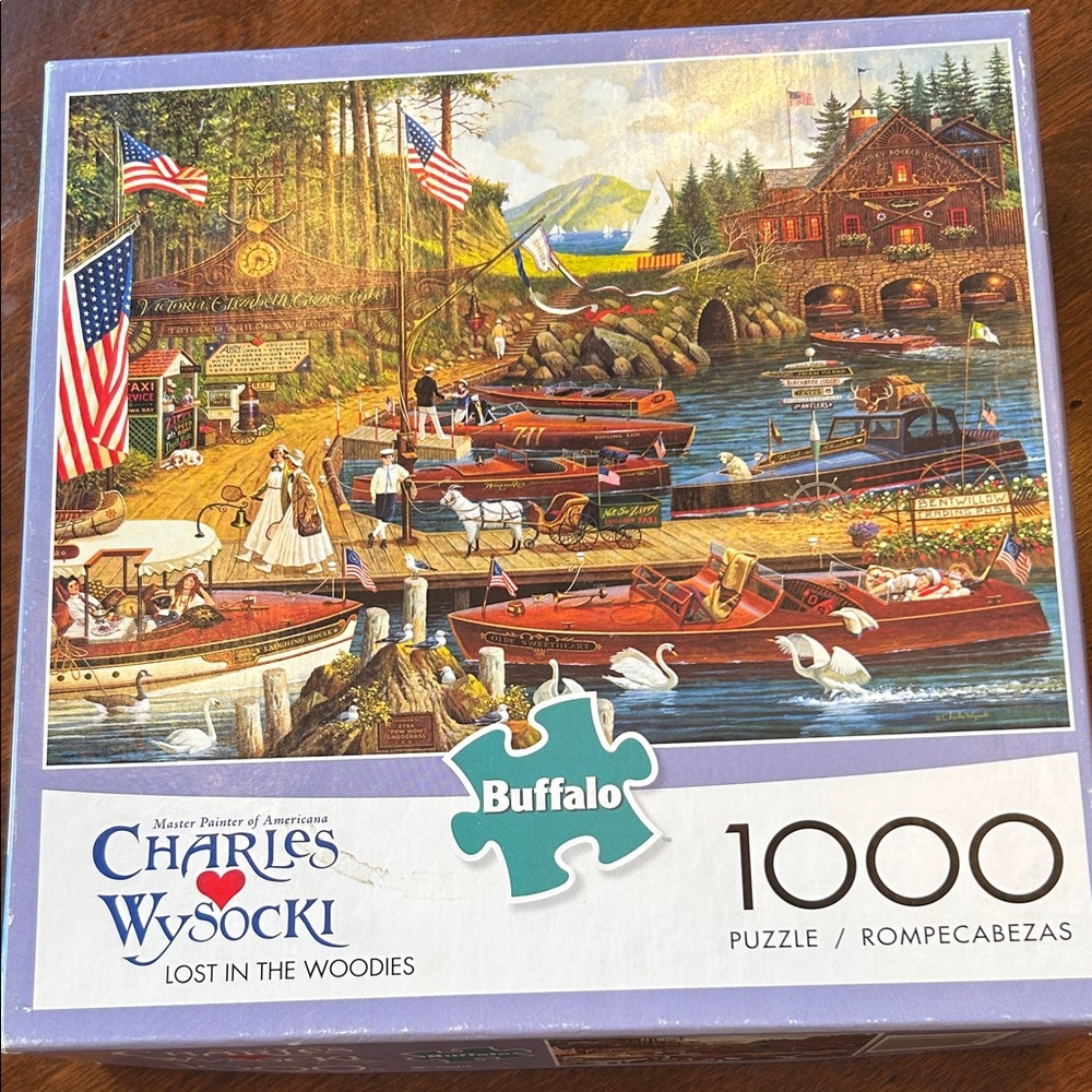 Charles Wysocki 1000 Piece puzzle. Lost in the Woodies